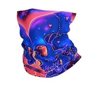 Skeleton Love Space Star Planet Roses Dark Neon Unisex Bandana Windproof Neck Warmer Breathable Snood For Running Sport Cycling Walking