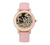 Skeleton Lover Mushroom Women's Wrist Watch Fashion Alloy Quartz Watch with Strap Easy to Read