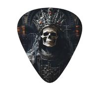 Skeleton Man with Crown Printed pick set - 12 pieces, thin, medium and thick guitar picks, suitable for guitar, bass, electric guitar and ukulele