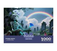 Skeleton Man1000Pieces JigsawPuzzlesskeleton ForAdults Colourful LargePiecePuzzles Age12+byth ThemeFlowersandBirds Uncover The Puzzle 70x50cm/1000pcs