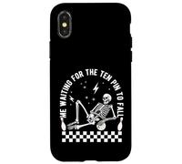 Skeleton Me Waiting for The Ten Pin to Fall Bowling Suspense Case for iPhone X/XS