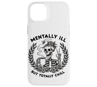 Skeleton Mentally ILL But Totally Chill Halloween Coffee Case for iPhone 14 Plus