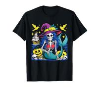 Skeleton Mermaid Witch Halloween Enchantment T-Shirt