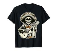 Skeleton Mexico Mariachi Tequila Dia De Los Muertos Mexican T-Shirt