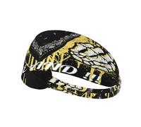 Skeleton Middle Finger Hairband, Unisex Elastic Headband, Moisture Wicking Headband For Sports, Running, Yoga.