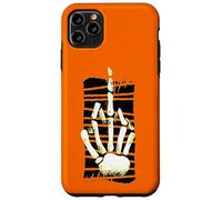 Skeleton Middle Finger Hand Halloween Fuck off Funny Meme Case for iPhone 11 Pro Max