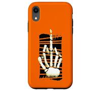 Skeleton Middle Finger Hand Halloween Fuck off Funny Meme Case for iPhone XR