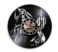 Skeleton Middle Finger Punk Skull Up Yours Vinyl Record Wall Clock Spiral Bone Finger Decorative Without LED