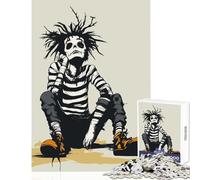 Skeleton Mime in Thoughts Jigsaw Puzzles for Adults 1000 Piece Funny Gifts Improve Memory Educational Toy Suitable for Ages 14 And Up (38x52cm)