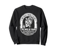 Skeleton Moms Club Boss Of Chaos Coffee Lover Mom Life Skull Sweatshirt
