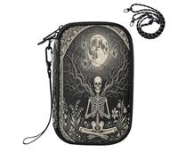 Skeleton Moon Black Passport Holder for Travel Family Passport Holder