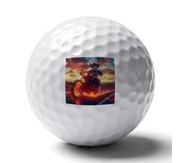 Skeleton Motorcross Fire Standard Golf Balls Recreation Ball Professional Gift for Boyfriend Father Husband Son