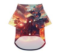 Skeleton Motorcross Fire Summer Hawaiian Dog Shirt Breathable Pet T-Shirts for Small Medium Large Dogs Cats