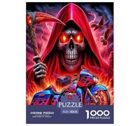 Skeleton Motorcycle 1000 Piece Cycling Jigsaw Puzzle for Adults And Kids Challenging Puzzle Games 1000 Pieces Beautiful Decoration Puzzle Challenge High Difficulty 38x26cm/1000pcs