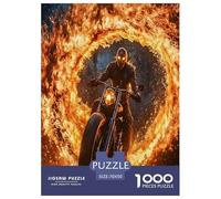 Skeleton Motorcycle 1000 Piece Cycling Jigsaw Puzzle for Adults And Kids Challenging Puzzle Games 1000 Pieces Fun, Challenging & Brainteasing Adults Jigsaw Puzzle for Women, Gifts for Men 70x50cm/1000