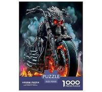 Skeleton Motorcycle 1000 Piece Cycling Jigsaw Puzzle for Adults And Kids Family Puzzle Educational Games 1000 Pieces Beautiful Decoration Puzzle Challenge High Difficulty 70x50cm/1000pcs