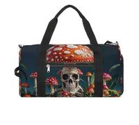 Skeleton Mystery Mushroom Gym Bag for Men Women, Waterproof Gym Tote Bags, Large Duffel Bag for Travel Workout