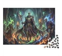 Skeleton Necromancer 1000 Piece Wooden Jigsaw Puzzle,Adults & Kids 14+,Home Wall Decor,Gift Idea,Impossible Challenge,Wood,Educational Toy,Stress Relief (75x50cm)