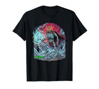 Skeleton Norse God Thor Heavy Metal Rock Gothic Dark Fantasy Value Graphic T-Shirt