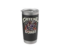 Skeleton Nurse Caffeine & Chaos Night Shift Stainless Steel Insulated Tumbler