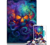 Skeleton Octopus 1000 Piece Jigsaw Puzzle for Adults Teens,Challenging Game Gifts for Is Ideal As A Gift for The Whole Family 50x75cm