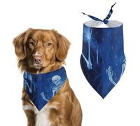 Skeleton on Display Dog Bandanas for Feeding Grooming, Triangle Pet Bibs for Cats & Dogs Washable Fashion Pets Scarf for Party Travel 27.6 X 11.8 Inch