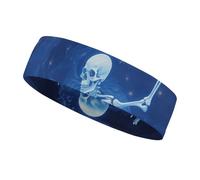 Skeleton on Display Sports Sweatband 15" Polyester Hairband Absorbent Quick-Dry Headband for Running, Yoga