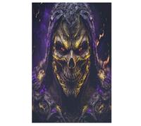 Skeleton on Fire Adults Wooden Jigsaw Puzzle,3D Puzzle for Kids Wooden Puzzle Toys for Family Game Play Collection Best Gift,Brain Training 1000 Piece (78×53cm)
