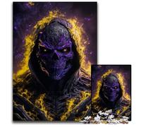 Skeleton on Fire Jigsaw Puzzles for Adults 1000 Piece Wooden Puzzles Challenging Brain Teaser for Teenagers, Family Fun Interactive Game 50x75CM/19.68x29.52inch