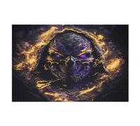 Skeleton on Fire Jigsaw Puzzles for Kids 1000 Pieces 3d Wooden Puzzle Decompression Game for Adults Women Girl Educational Game Toys （75×50cm）