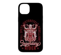 Skeleton On Fire Riding Motorcycle Bikers and Cycle Lovers Case for iPhone 14 Plus