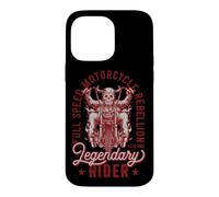 Skeleton On Fire Riding Motorcycle Bikers and Cycle Lovers Case for iPhone 14 Pro Max