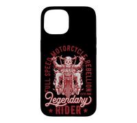 Skeleton On Fire Riding Motorcycle Bikers and Cycle Lovers Case for iPhone 15