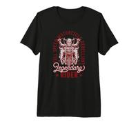 Skeleton On Fire Riding Motorcycle Bikers and Cycle Lovers Premium T-Shirt