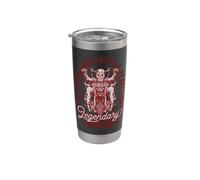 Skeleton On Fire Riding Motorcycle Bikers and Cycle Lovers Stainless Steel Insulated Tumbler