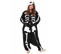 Skeleton Onesie Kigurumi One-Piece Costume Jumpsuit | SAZAC Kigurumi | Halloween & Carnival | for Kids and Adults | One Size Fits All (155 - 180+ cm)