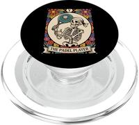Skeleton Padel Player Tarot Card Funny Padel Sport PopSockets PopGrip for MagSafe