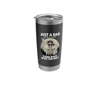 Skeleton Papa Just A Dad Who Always Came Back with The Milk Stainless Steel Insulated Tumbler