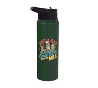 Skeleton Papa Just A Dad Who Always Came Back with The Milk Stainless Steel Insulated Water Bottle