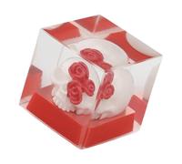 Skeleton Pattern Clear Resin Keycaps for Mechanical Keyboards with Glowing Through Effect and Wear Resistance Comfortable Clear Keycaps for Typing