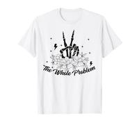 Skeleton Peace Floral Art The Whole Problem Secret Santa T-Shirt