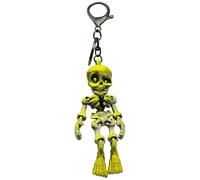 Skeleton Pendant Fidget Keychain 3D Printed Glow In The Dark With | Articulated Joints And Key Ring For Backpack Keys Car Keys Desk Halloween Christmas Gift