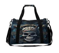 Skeleton Pirate Bag，Adjustable Shoulder Straps, Double Zippers ， Tote Bag with Large Capacity And Multi-functions, Travel Bag for Women, Travel, Gym, Weekend.