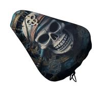 Skeleton Pirate Bike Seat Cushion, Waterproof Bicycle Seat Cover with Drawstring, Dustproof Protection Bike Seat for Outdoor Most Bicycles and E-Bikes, Mountain Road Bikes