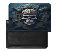 Skeleton Pirate Card Holder，Card Protector Sleeve，Passport Holder ，Lightweight And Portable，Card Sleeves, Applicable to Passports, Boarding Passes, And ID Cards; Unisex.