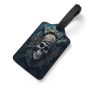Skeleton Pirate Luggage Tags for Suitcases, Luggage Tag Travel Essentials, Suitcase Tags with Address Card for Travel Bag Suitcase