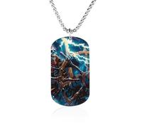Skeleton Pirate Ocean Storm Fashion Memorial Necklaces Printed Titanium Steel Pendant Jewelry Novelty Picture Necklace Dog Tags for Men Women