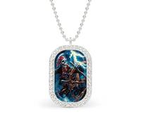 Skeleton Pirate Ocean Storm Funny Pendant Necklace for Women Personalized Fashion Jewelry Diamond Necklaces for Wedding Birthday Gold Silver