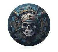 Skeleton Pirate Round Cutting Board Easy to Clean,Cutting Boards for Kitchen Large Size 7.9, Cutting Boards Kitchen Essentials Convenient for Meat And Vegetables