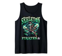 Skeleton Pirates Blazing Ghost Twin Guns Undead Fury Tank Top